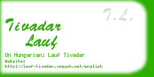 tivadar lauf business card